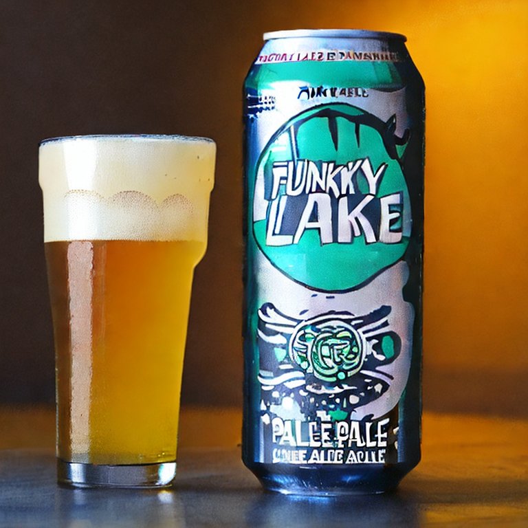 A hand holding a large beer, overlooking a pink lake